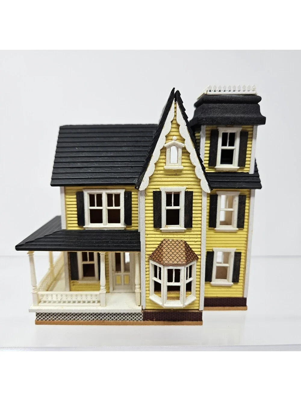 Wood Dollhouse Miniature 1:144 Scale Victorian House Vintage Millie Meter August
